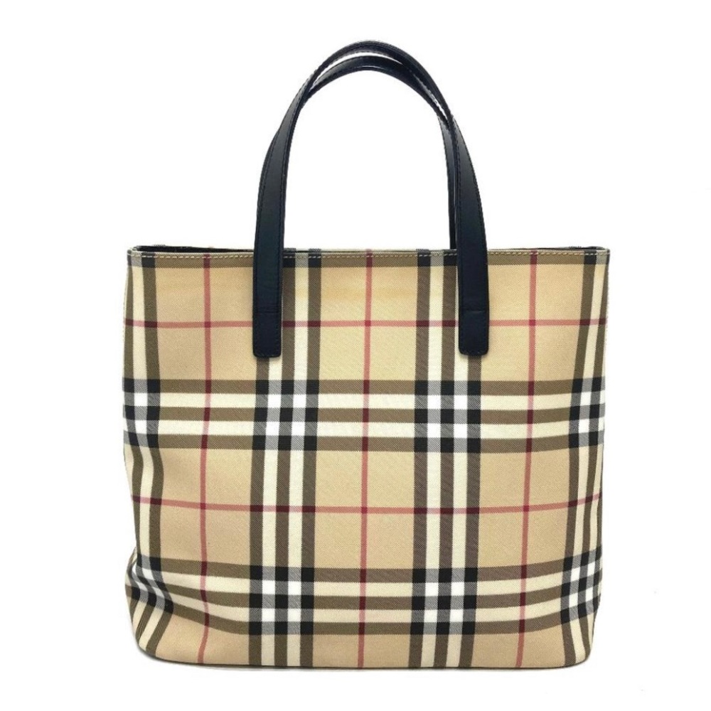 Authentic Burberry plaid tote hand bag